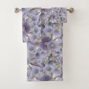 Ensemble de serviettes de bain romantique Mauve Wa