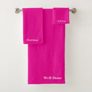 Ensemble De Serviettes De Bain Rose Chaud Bien Fai