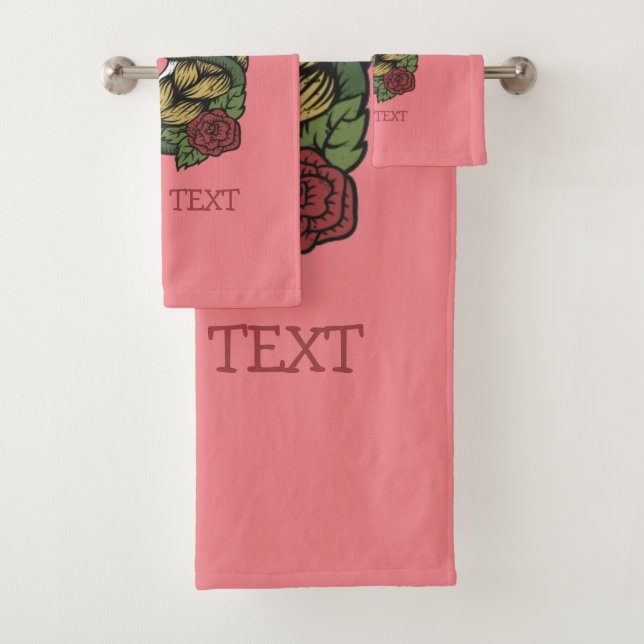 Ensemble de serviettes de bain Rose Urban Warrior  (En situation)