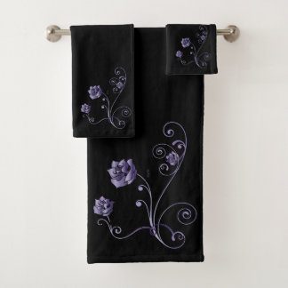Ensemble de serviettes de bain Rose violet métalli