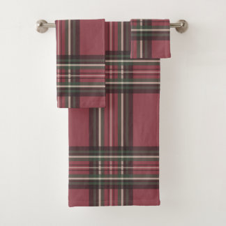 Ensemble de serviettes de bain Rustique Rouge Plai