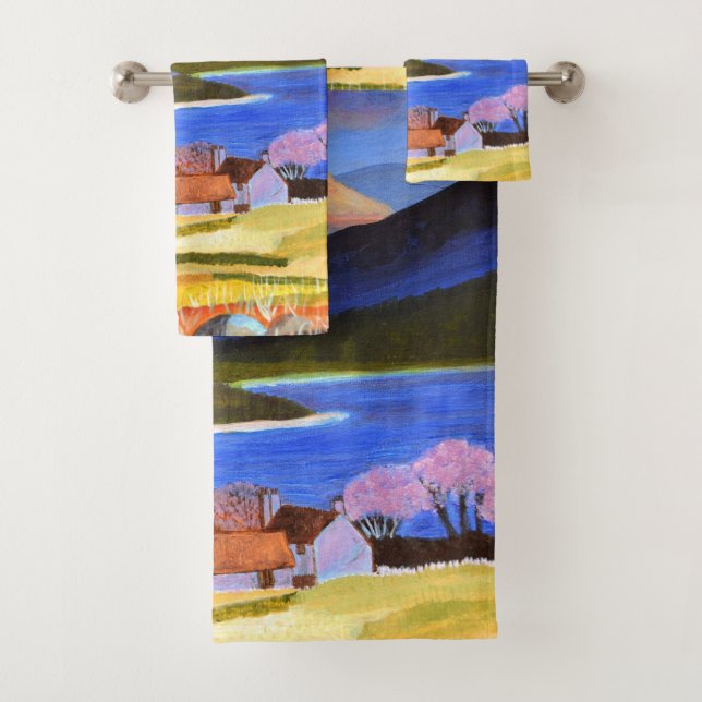Ensemble de serviettes de bain Scottish Highlands (En situation)