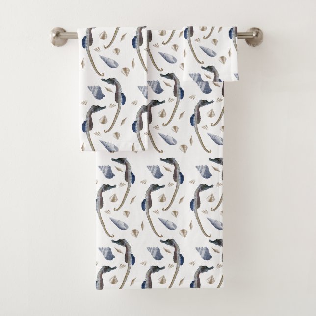 Ensemble de serviettes de bain Seahorse Frenzy (En situation)