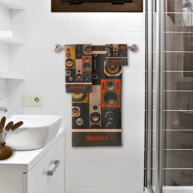 Ensemble de serviettes de bain stéréo rétro haut-p (Créateur téléchargé)