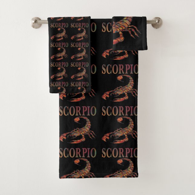 Ensemble de serviettes de bain Symbole du zodiaque (En situation)