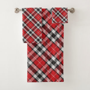Ensemble De Serviettes De Bain Tartan Plaid