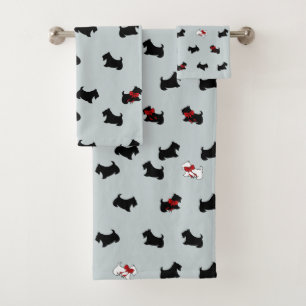 Ensemble de serviettes de bain Terrier écossais de