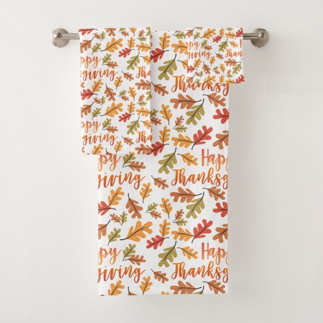 Ensemble de serviettes de bain Thanksgiving (En situation)
