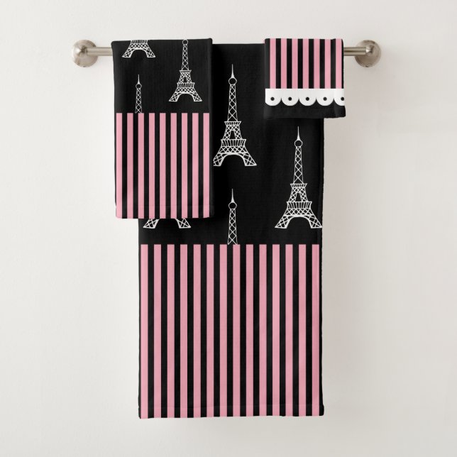 Ensemble de serviettes de bain Tour Eiffel de Pari (En situation)