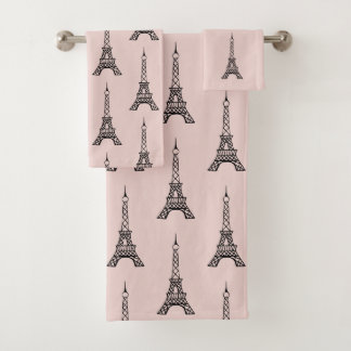 Ensemble de serviettes de bain Tour Eiffel Retro P
