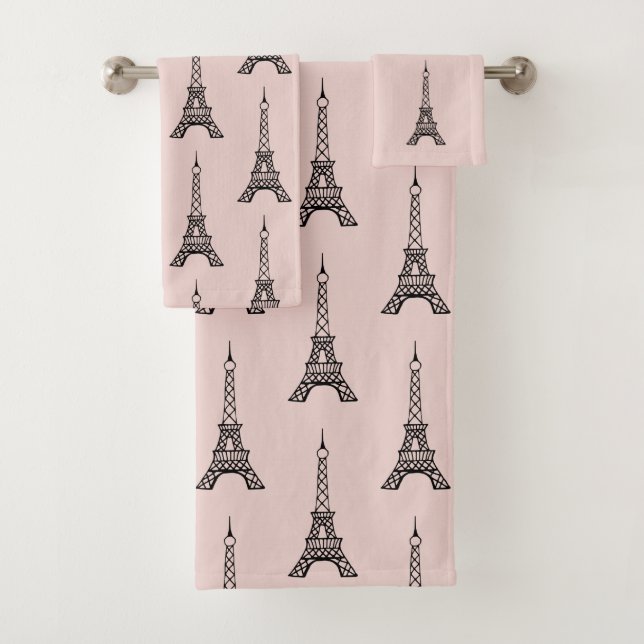 Ensemble de serviettes de bain Tour Eiffel Retro P (En situation)