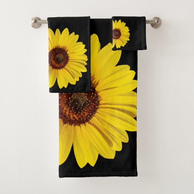 Ensemble de serviettes de bain Tournesols Floral M (En situation)