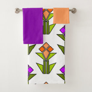 Ensemble de serviettes de bain tulipes