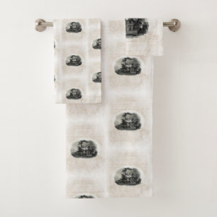 Ensemble de serviettes de bain vintage