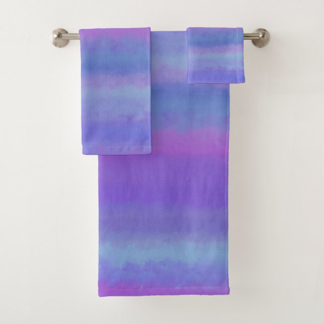 Ensemble de serviettes de bain Violet est ma coule (En situation)