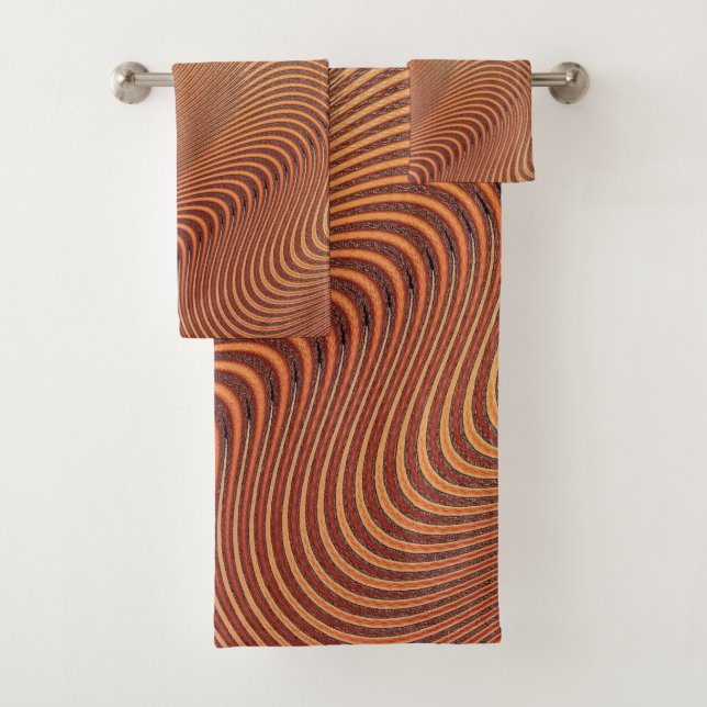 Ensemble de serviettes de bain Waves Abstrait - Br (En situation)