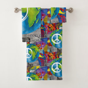 Ensemble de serviettes de bain World Peace