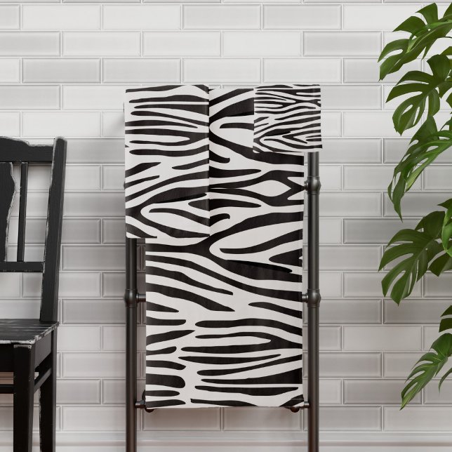 Ensemble de serviettes de bain Zebra Print (Time to bring some jungle fever to your bathroom routine!)