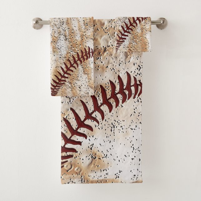 Ensemble de serviettes de baseball rustique super  (En situation)