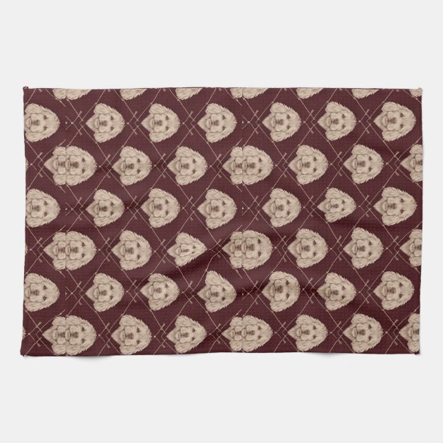 Ensemble de serviettes de cuisine Cockapoo à motif (Horizontal)