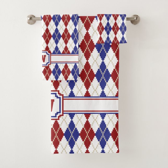 Ensemble de serviettes de Jacquard Americana (En situation)