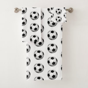 Ensemble de serviettes de motif de football à thèm