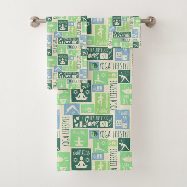 Ensemble de serviettes de Motif Yoga (En situation)