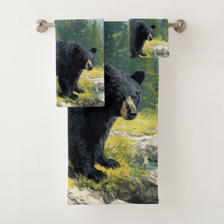 Ensemble de serviettes de nature Ourse Noire Perso
