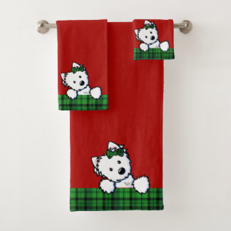 Ensemble de serviettes de Noël KiniArt Westie