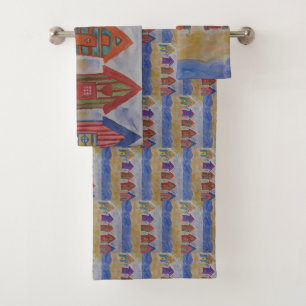 Ensemble de serviettes de plage des cases