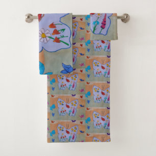 Ensemble de serviettes de rêve papillon