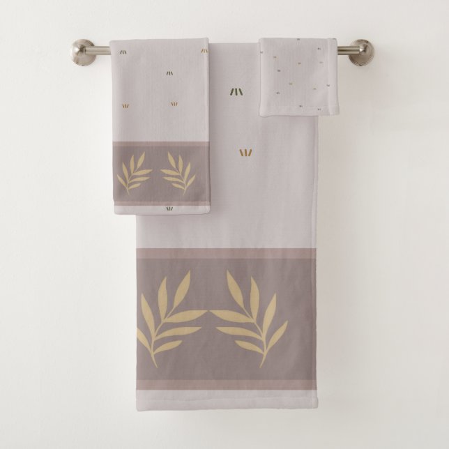 Ensemble de serviettes de salle de bain à bordure  (En situation)