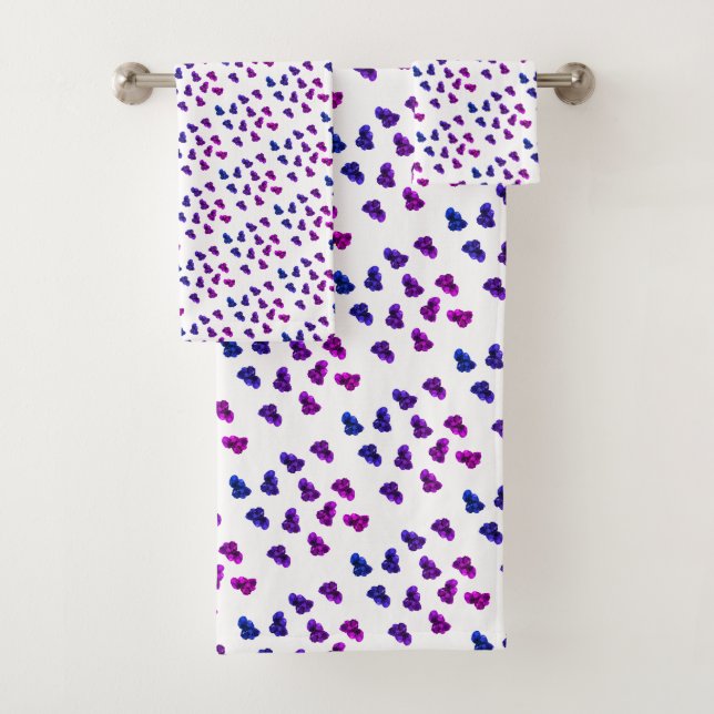Ensemble de serviettes de salle de bain à motif am (En situation)