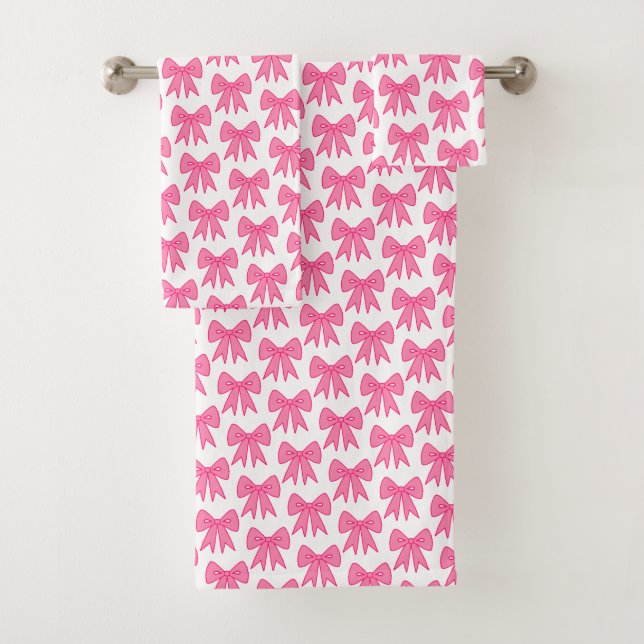 Ensemble de serviettes de salle de bain à noeuds r (En situation)