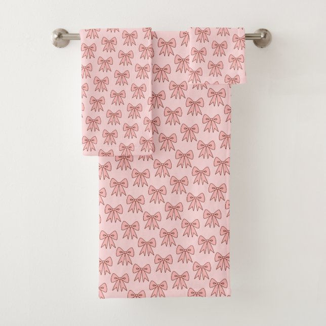 Ensemble de serviettes de salle de bain à noeuds r (En situation)