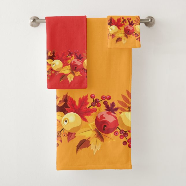 Ensemble de serviettes de salle de bain Automne Ba (En situation)