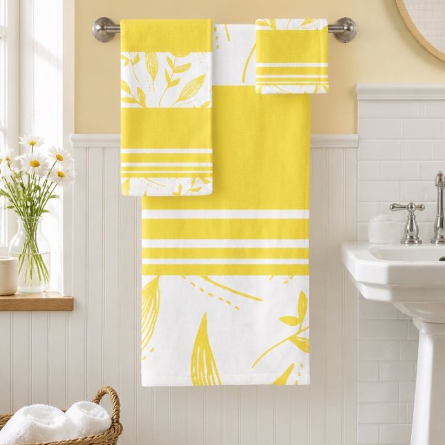 Ensemble de serviettes de salle de bain botaniques (Créateur téléchargé)