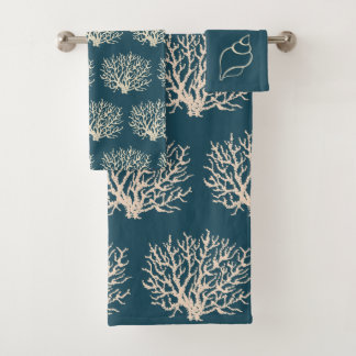 Ensemble de serviettes de salle de bain coquillage