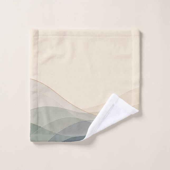 Ensemble de serviettes de salle de bain côtière en (Gant de toilette)