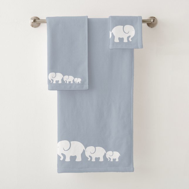 Ensemble de serviettes de salle de bain éléphant g (En situation)