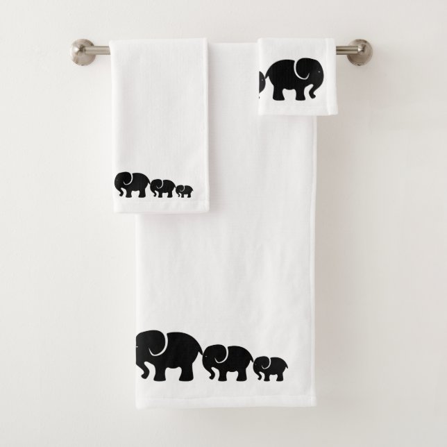 Ensemble de serviettes de salle de bain éléphant n (En situation)