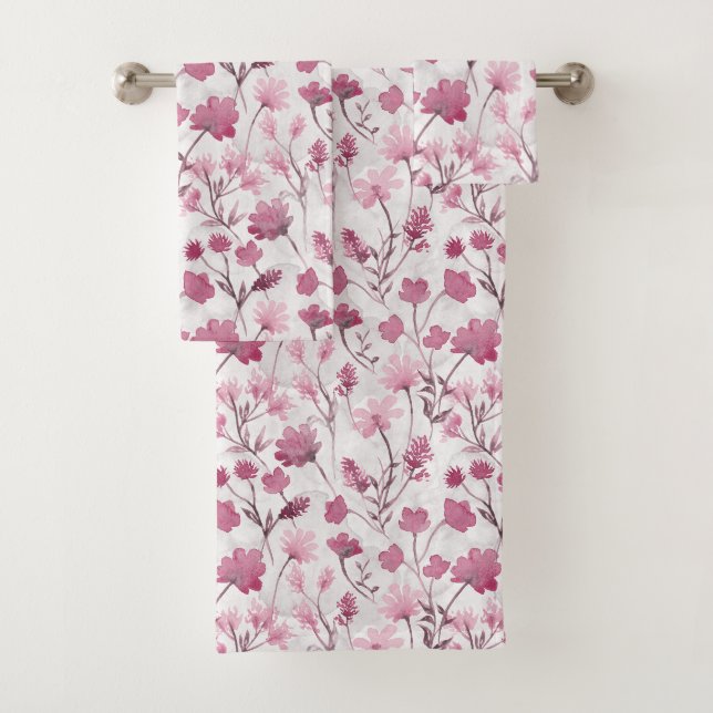 Ensemble de serviettes de salle de bain Joyful Flo (En situation)