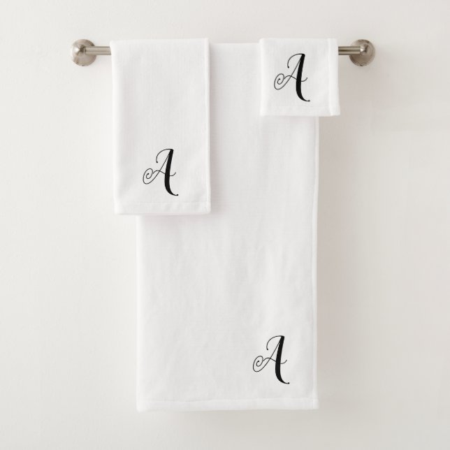 Ensemble de serviettes de salle de bain | Monogram (En situation)