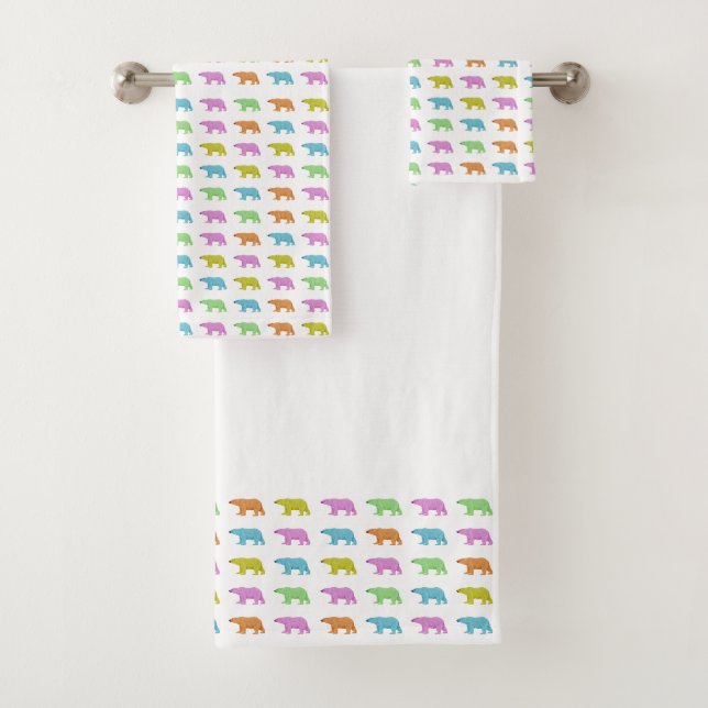 Ensemble de serviettes de salle de bain - Motif ou (En situation)