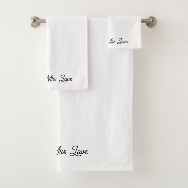 Ensemble de serviettes de salle de bain Mr & Mrs (En situation)