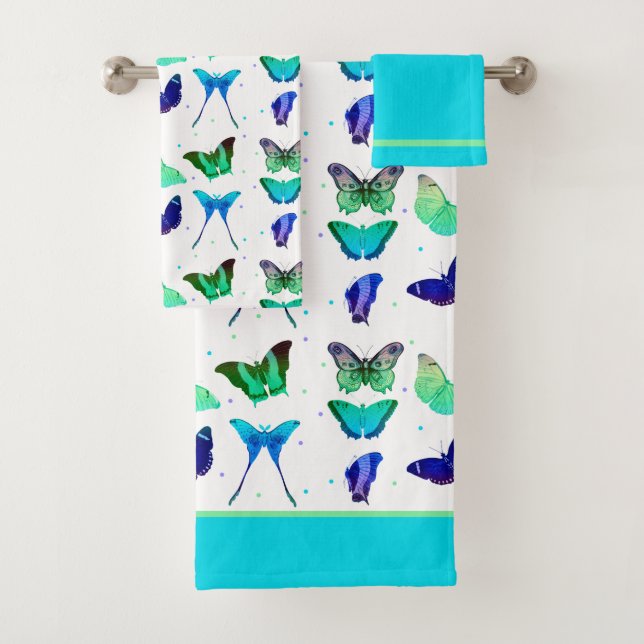 Ensemble de serviettes de salle de bain Papillons  (En situation)
