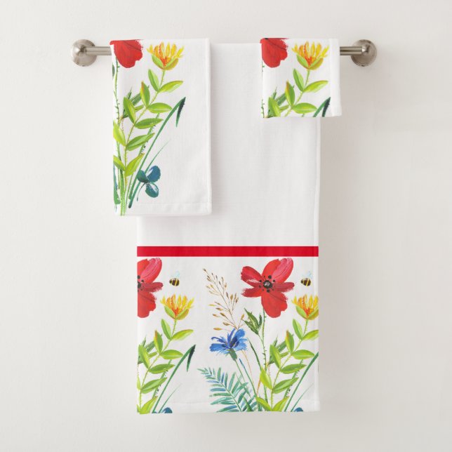 Ensemble de serviettes de salle de bain pour jardi (En situation)