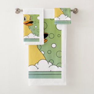 Ensemble De Serviettes De Salle De Bains En Canard