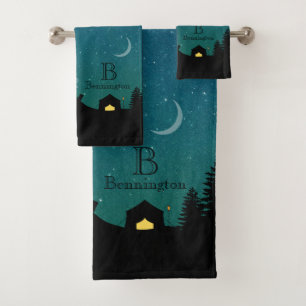 Ensemble de serviettes de scène de camping