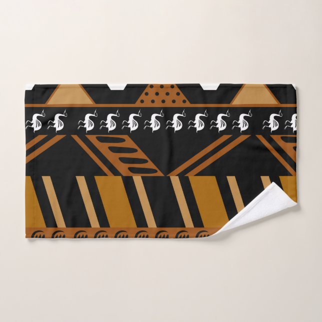 Ensemble de serviettes de toilette Bogolan Design  (Serviette à main)